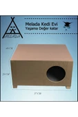 MELADA Kedi Evi Dış Ortam Uygun Ahşap Kedi Evi 57x40x28 cm - 2