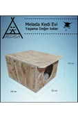 MELADA Kedi Evi Dış Ortam Uygun Ahşap Kedi Evi OSB 35x33x23 cm - 2