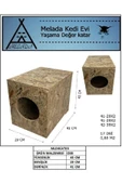 MELADA Kedi Evi Dış Ortam Uygun Ahşap Kedi Evi OSB 43x41x29 cm - 5