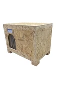 Melada Mobilya Melada Kedi Evi Dış Ortam Uygun Ahşap Kedi Evi Osb 53x41x35 Cm - 6
