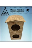 MELADA Kedi Evi Dış Ortam Uygun Ahşap Kedi Evi Dublex OSB 66x39x32 cm - 4