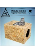MELADA Kedi Evi Dış Ortam Uygun Ahşap Kedi Evi OSB 40x30x30 cm - 3