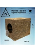 MELADA Kedi Evi Dış Ortam Uygun Ahşap Kedi Evi OSB 34x32x26 cm - 3