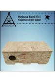 KADİMA Kadima Kedi Evi Dış Ortam Uygun Ahşap Kedi Evi OSB 100x50x40 cm - 2