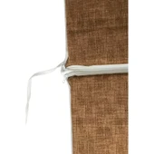 1 Adet Komutan Arkalıklı Sandalye Minderi, Extra Kalın (Kalınlık 5cm)-Kahverengi - 2