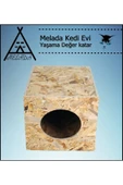 MELADA Kedi Evi Dış Ortam Uygun Ahşap Kedi Evi OSB 34x27x24 cm - 1
