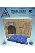 MELADA Kadima Kedi Evi Dış Ortam Uygun Ahşap Kedi Evi OSB Minderli 61x41x36 cm - 4
