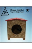MELADA Kedi Evi Dış Ortam Uygun Ahşap Kedi Evi OSB 39x37x34 cm - 2