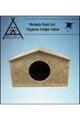 MELADA Kedi Evi Dış Ortam Uygun Ahşap Kedi Evi OSB 50x50x35 cm - 2
