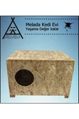 GOXAWEE Melada Kedi Evi Dış Ortam Uygun Ahşap Kedi Evi OSB 60x40x30 cm - 3