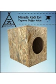 MELADA Kedi Evi Dış Ortam Uygun Ahşap Kedi Evi OSB 43x41x29 cm - 1