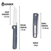 Gerber Gear Pledge Cep Çakısı – Cep Klipsli Katlanır Bıçak – Mavi - 6