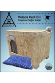 MELADA Kadima Kedi Evi Dış Ortam Uygun Ahşap Kedi Evi OSB Minderli 61x41x36 cm - 3