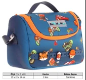 Kaukko Kids Isı Yalıtımlı, Silikon Aksesuarlı Beslenme Çantası - Lacivert Turuncu - Erkek Çocuk - L7259 thumbnail 4