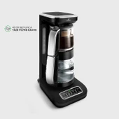 Karaca Çaysever Robotea Pro 4 in 1 Konuşan Otomatik Çay Makinesi Su Isıtıcı ve Filtre Kahve Demleme Makinesi 2500W, Black Chrome thumbnail 2