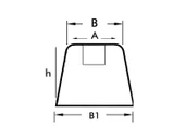 Dayama takozu -Kauçuk Dayama Takoz Lastiği 30x43 mm-10 adet gönderim thumbnail 2