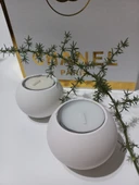 DÜZ YUVARLAK İKİLİ MUMLUK BEYAZ thumbnail 3