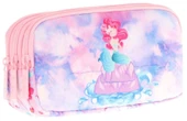 Kaukko Kids Üç Bölmeli Pembe Mavi, Denizkızı Temalı, Kız Çocuk Okul Kalem Çantası - L8217 thumbnail 1
