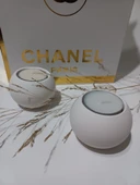 DÜZ YUVARLAK İKİLİ MUMLUK BEYAZ thumbnail 2