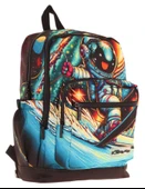 Kaukko Dört Bölmeli (Erkek Çocuk - Siyah - Kayak Yapan Astonot) - İlkokul Okul Sırt Çantası - L5272 thumbnail 1