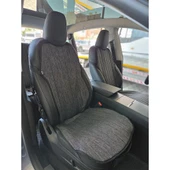 Bod Tesla Model Y Juniper Keten Koltuk Koruyucu Kılıf Cepli Siyah 2025-Sonrası thumbnail 3