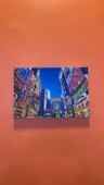 Tokyo Akiba Manzaralı Natürel Tasarım Ahşap Çerçeve Ev İşyeri Duvar Kanvas Tablo SHR4 thumbnail 6