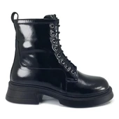 Albini 10089 Günlük Bayan Bot Siyah Kırışık Rugan thumbnail 2