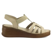 Venüs 24028801 25YS Kadın Günlük Sandalet Bej thumbnail 3