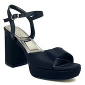 Beety 1008 24KA Kadın Abiye Ayakkabı Siyah Saten - 1