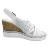 Mammamia 1430 24YS Kadın Günlük Sandalet Beyaz thumbnail 3