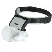 Lens Takmalı 5 Lenslı , Led Lambalı Şapka Tip Büyüteç - 1