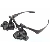 Gözlük Modeli 10x 15x 20x 25x Lens,2led Işıklı,büyüteç - 1