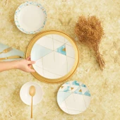 Karaca Aqua 24 Parça 6 Kişilik Porselen Yemek Takımı thumbnail 2