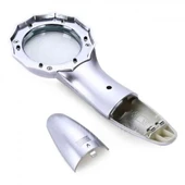 7x Büyüteç 6 Led Işık Aydınlatma 50mm Optik Lens El Büyüteç - 3