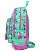 Coral High Kids Su Yeşili Neon Pembe Köpek Desenli Dört Bölmeli USBli Okul Sırt Çantası 23266 thumbnail 2