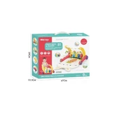 Eğitici Oyuncak BIB6016- Vardem Piyanolu Bebek Yürüteci ve Tavşan Desenli Kırmızı Oyun Halısı  2 in 1 - 1