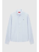 DS Damat Slim Fit Beyaz Oxford Düğmeli Yaka Kolay Ütülenebilir Nakış Detaylı Pamuklu Gömlek 4HC02ORT03265 thumbnail 4