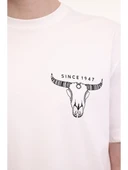 Wrangler Loose Fit Grafik Logo Beyaz Erkek Kısa Kol T-Shirt thumbnail 4