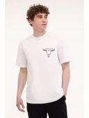 Wrangler Loose Fit Grafik Logo Beyaz Erkek Kısa Kol T-Shirt thumbnail 1