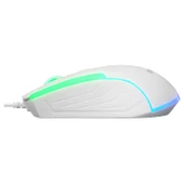 EVEREST KM-198 LUMINAX BEYAZ GÖKKUŞAĞI AYDINLATMALI Q GAMING OYUNCU KLAVYE + MOUSE SET - 6