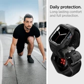 Spigen Apple Watch Seri 9/8/7 (45mm) ile Uyumlu Kılıf & Kordon Liquid Air Pro Black - ACS04182 - 2
