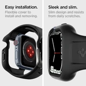 Spigen Apple Watch Seri 9/8/7 (45mm) ile Uyumlu Kılıf & Kordon Liquid Air Pro Black - ACS04182 - 6