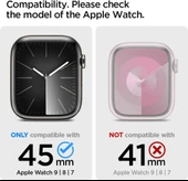 Spigen Apple Watch Seri 9/8/7 (45mm) ile Uyumlu Kılıf & Kordon Liquid Air Pro Black - ACS04182 - 8