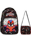 Örümcek Adam Desenli İlkokul Sırt Çantası + Beslenme Çantası (2317) - 1