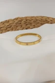 Alaşım kartier Kelepçe Taşlı Bileklik Gold - 3