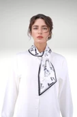 Walkenzo Adalet Temalı Özel Tasarım Kadın Kravat Fular thumbnail 3