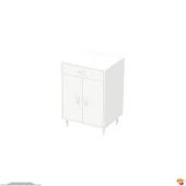 Modilayn DOQU (M) Set Ocak Altı Dolap 60x88x48 cm 1 Çekmece 2 Kapaklı ve 1 Gözlü Tüp Bölmelidir - 10