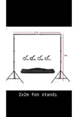 White Screen-beyaz Fon Perde Pamuk(2X3M) Fon Standı - 3