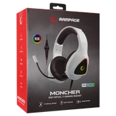 RAMPAGE M7 MONCHER BEYAZ RGB LED USB 7.1 GAMING MİKROFONLU OYUNCU KULAKLIĞI RAMPAGE - 9