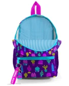 Coral High Kids Mor Pembe Kaktüs Desenli Dört Bölmeli USBli Okul Sırt Çantası 23273 thumbnail 3